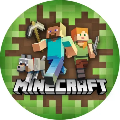 Minecraft New – jedlý obrázek na dort