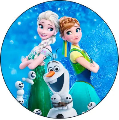 Frozen – letní šaty s Olafem – jedlý obrázek na dort