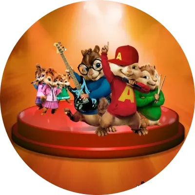 Alvin a Chipmunkové – jedlý obrázek na dort