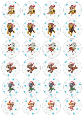 Paw Patrol – Tlapková Patrola – jedlý papír na cupcakes