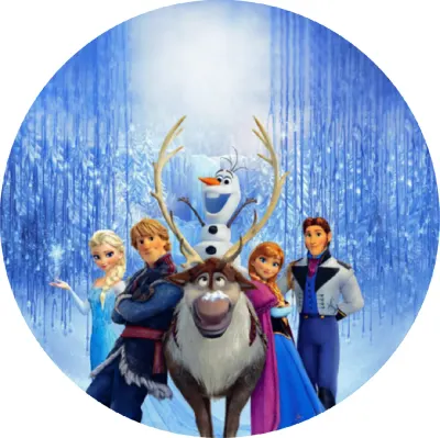 Frozen-Záře – jedlý obrázek na dort