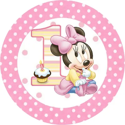 Minnie 1.narozeniny – jedlý obrázek na dort