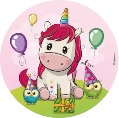 Jednorožec-Unicorn – jedlý obrázek na dort