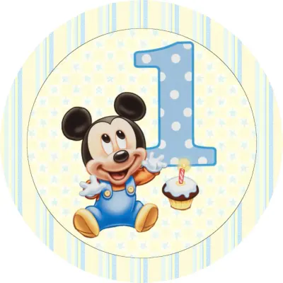Mickey 1. Narozeniny – jedlý obrázek na dort