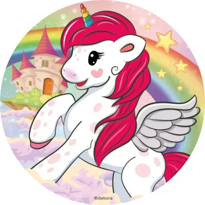 Unicorn – Jednorožec – jedlý obrázek na dort