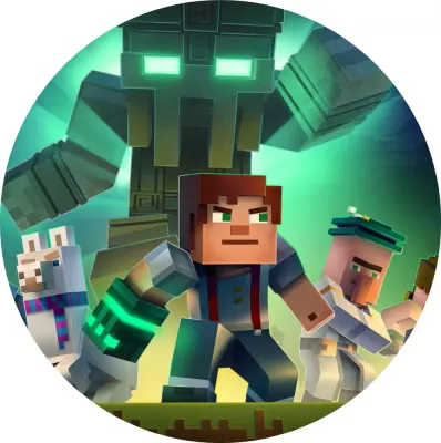 Minecraft – Warden v temné jeskyni – jedlý obrázek na dort