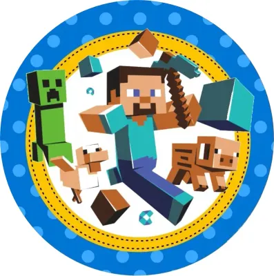 Minecraft – Modrý Okraj – jedlý obrázek na dort