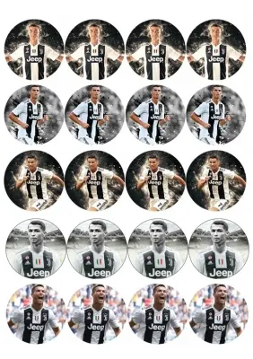 Cristiano Ronaldo – jedlý papír na cupcakes