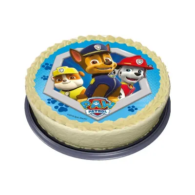 Paw Patrol – Chase a Marshall v šestiúhelníku – jedlý obrázek na dort