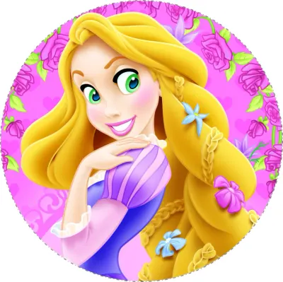Princezna Locika – jedlý obrázek na dort