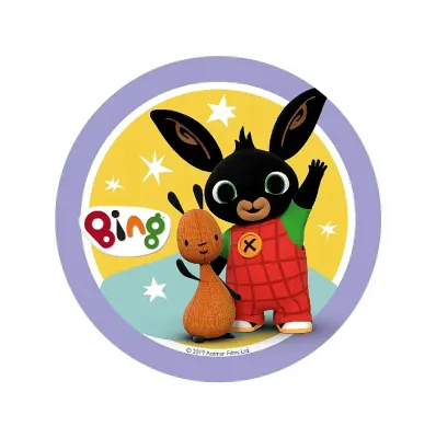 Bing – Bing a Flop na žlutém – jedlý obrázek na dort