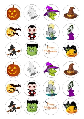 Halloween, cupcakes – jedlý papír na cupcakes