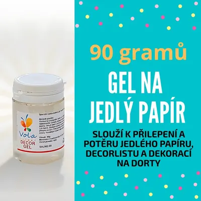 Gel na jedlý papír pro fixaci a zvýraznění barev 90 g – Vola colori
