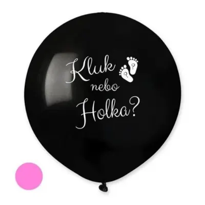 Balónek Kluk nebo holka? s růžovými konfetami 48 cm – PartyDeco