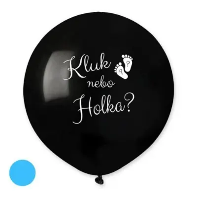 Balonek Kluk nebo holka? s modrými konfetami 48 cm – Party Deco