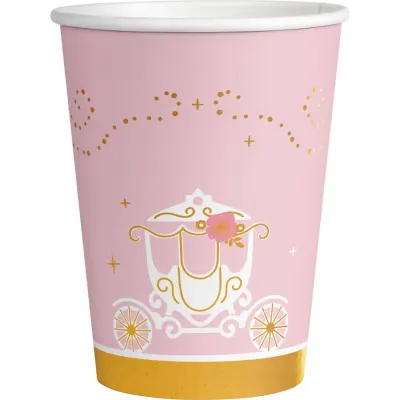 Papírové kelímky Princezna na den 250 ml, 8 ks – Amscan