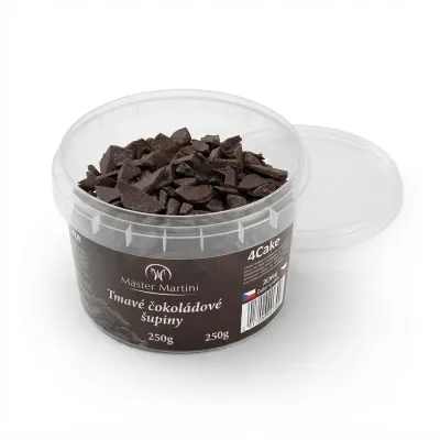 Tmavé čokoládové šupiny na dort 250 g – MASTER MARTINI