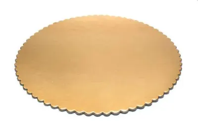 Podložka pod dort zlatá hrubá vlnka kruh 32 cm (1 ks) ♡