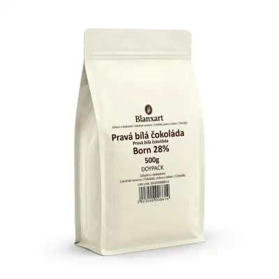 Pravá bílá čokoláda Born 28% 500g – Blanxart