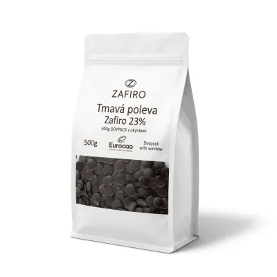 Tmavá poleva Zafiro 23% 500g – Eurocao