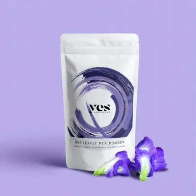 Přírodní barvivo fialové Motýlí hrachový květ 80 g – Yes Superfood