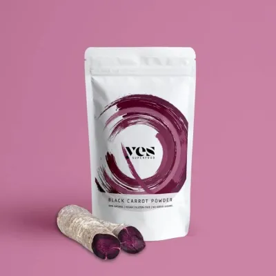 Přírodní barvivo tmavě fialové Černá mrkev 80 g – Yes Superfood