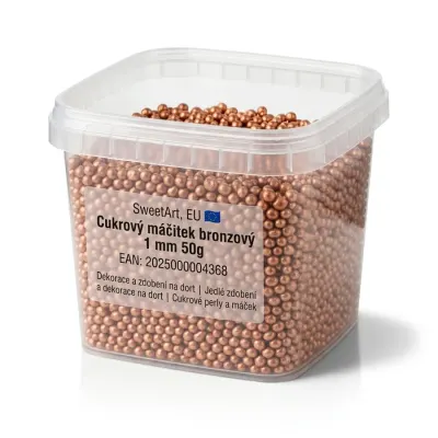 Cukrový máček bronzový 1 mm 50 g – SweetArt