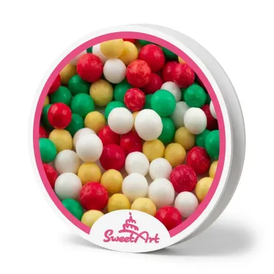 Cukrové perly Golden Christmas mix 7 mm, 50 g – SweetArt