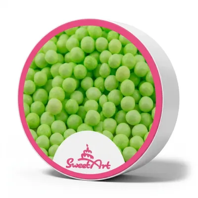 Cukrové perly světle zelené 5 mm 50 g – SweetArt