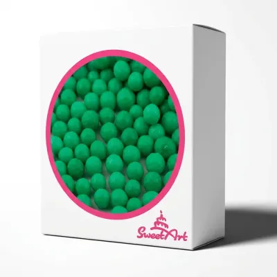 Cukrové perly vánoční zelené 7 mm 50 g – SweetArt