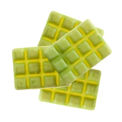 Čokoládová dekorace Tabulka čokolády zelená 3,5 × 2,6 cm (10 ks)