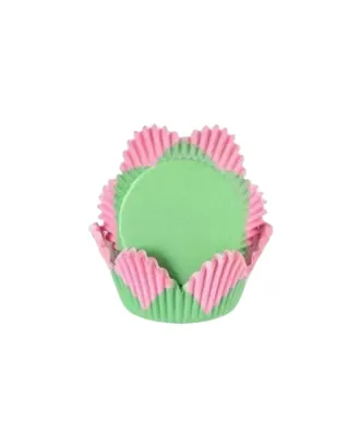 Papírové košíčky na muffiny růžová květina 5 × 3 cm, 100 ks