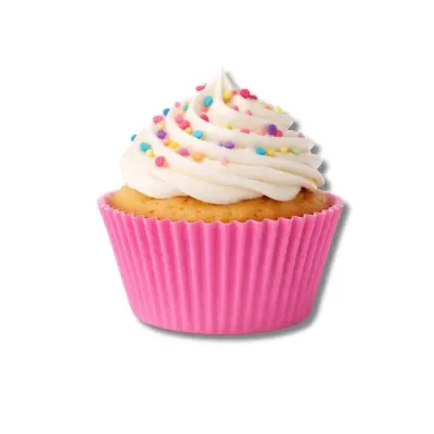 Košíčky na muffiny středně růžové 5 × 3 cm (100 ks)
