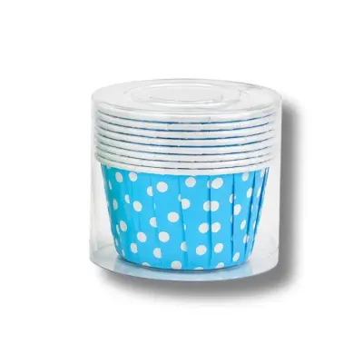 Košíčky na muffiny pevné modré s puntíky 5 × 3,9 cm (8 ks)