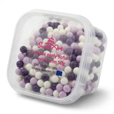 Cukrové perly Sofia mix 7 mm, 50 g – SweetArt