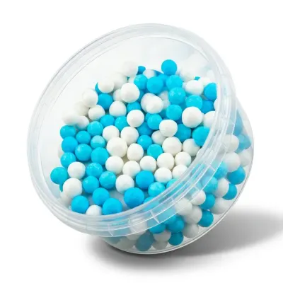 Cukrové perly modré a bílé 7 mm 50 g – SweetArt