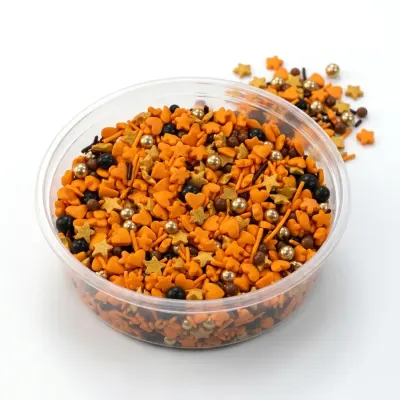 Cukrový posyp oranžové a černé Orange Holiday 50 g