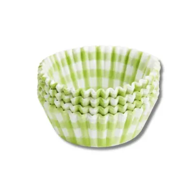 Košíčky na muffiny kostičkované zelené 5 × 2 cm, 100 ks
