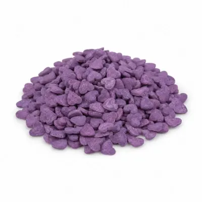 Cukrová srdíčka fialová 50 g