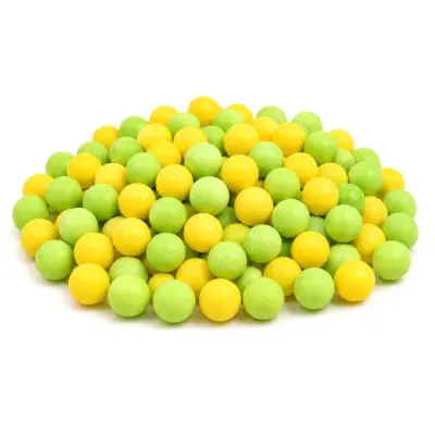 Cukrové perly žluté a světle zelené 7 mm 40 g – SweetArt