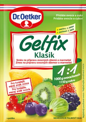 Gelfix Klasik 1:1 želírovací směs 10 × 20 g – Dr. Oetker