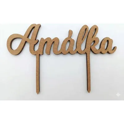 Zápich do dortu se jménem Amálka 14,5 × 4 cm – I LOVE CAKES