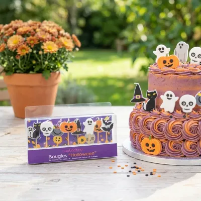 Halloweenské svíčky na dort 8 ks – Scrap Cooking