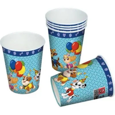 Papírové kelímky Paw Patrol 200 ml, 6 ks