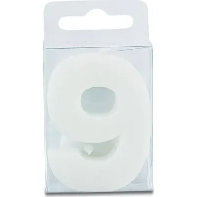 Dortová svíčka číslice 9 mini, bílá, 4 cm – Stadter