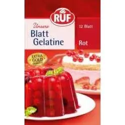 Plátková želatina červená 12 ks – RUF
