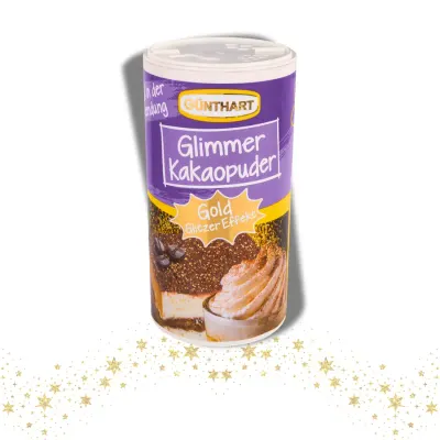 Zlaté kakao s glitry v cukřence 100 g – DecoCino