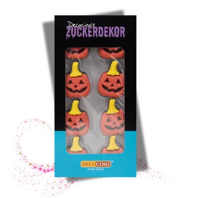 Cukrové dekorace Halloween dýně 26 g (8 ks) – DecoCino