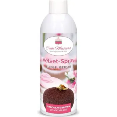 Velvet sprej sametový efekt čoko hnědá 400 ml – Cake Masters