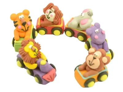Cukrová dekorace SAFARI vláček, 21 cm, 6 ks – Cake Masters
